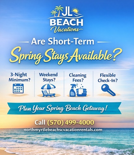 short term beach rentals in North Myrtle Beach SC