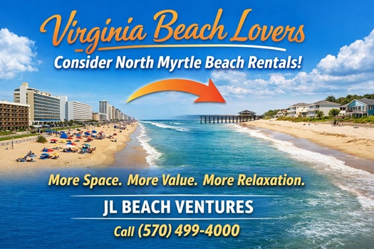 Virginia to Beach rentals in North Myrtle Beach SC