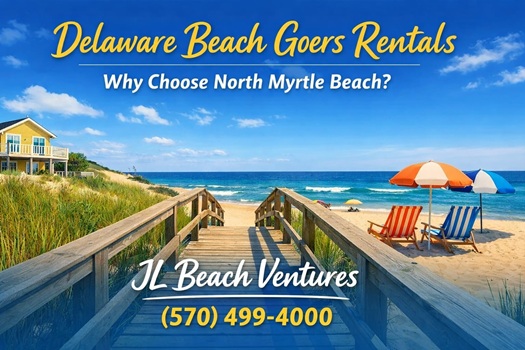 Delaware Beach goers rentals in North Myrtle Beach SC
