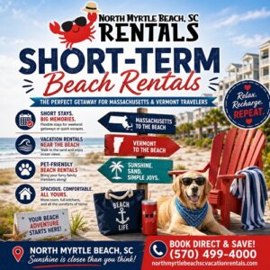 Short-term Beach Rentals in North Myrtle Beach